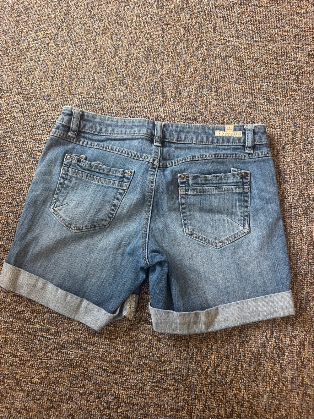 LC Lauren Conrad Light Blue Rolled Cuff Denim Shorts Size 6 - Picture 4 of 8